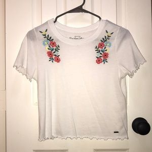 Flowery Hollister T-shirt SMALL